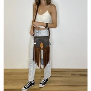 Upcycled Louis Vuitton Crossbody by Vintage Boho Bags